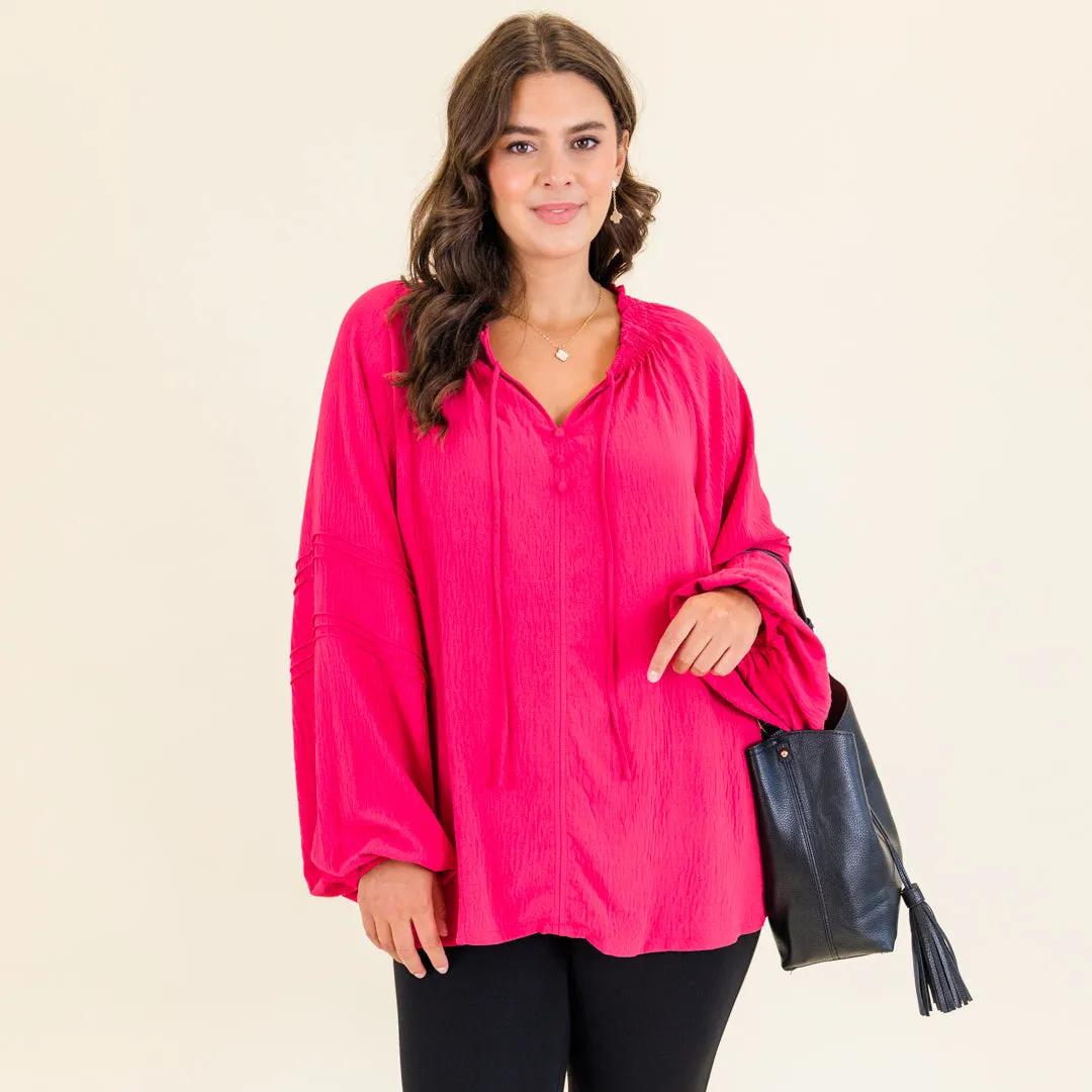 Adulting Is Hard Top, Fuchsia