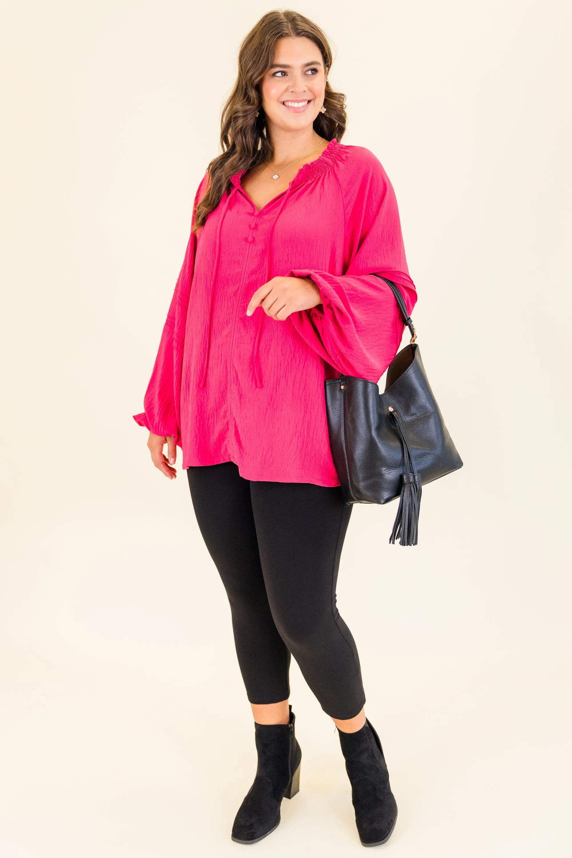 Adulting Is Hard Top, Fuchsia
