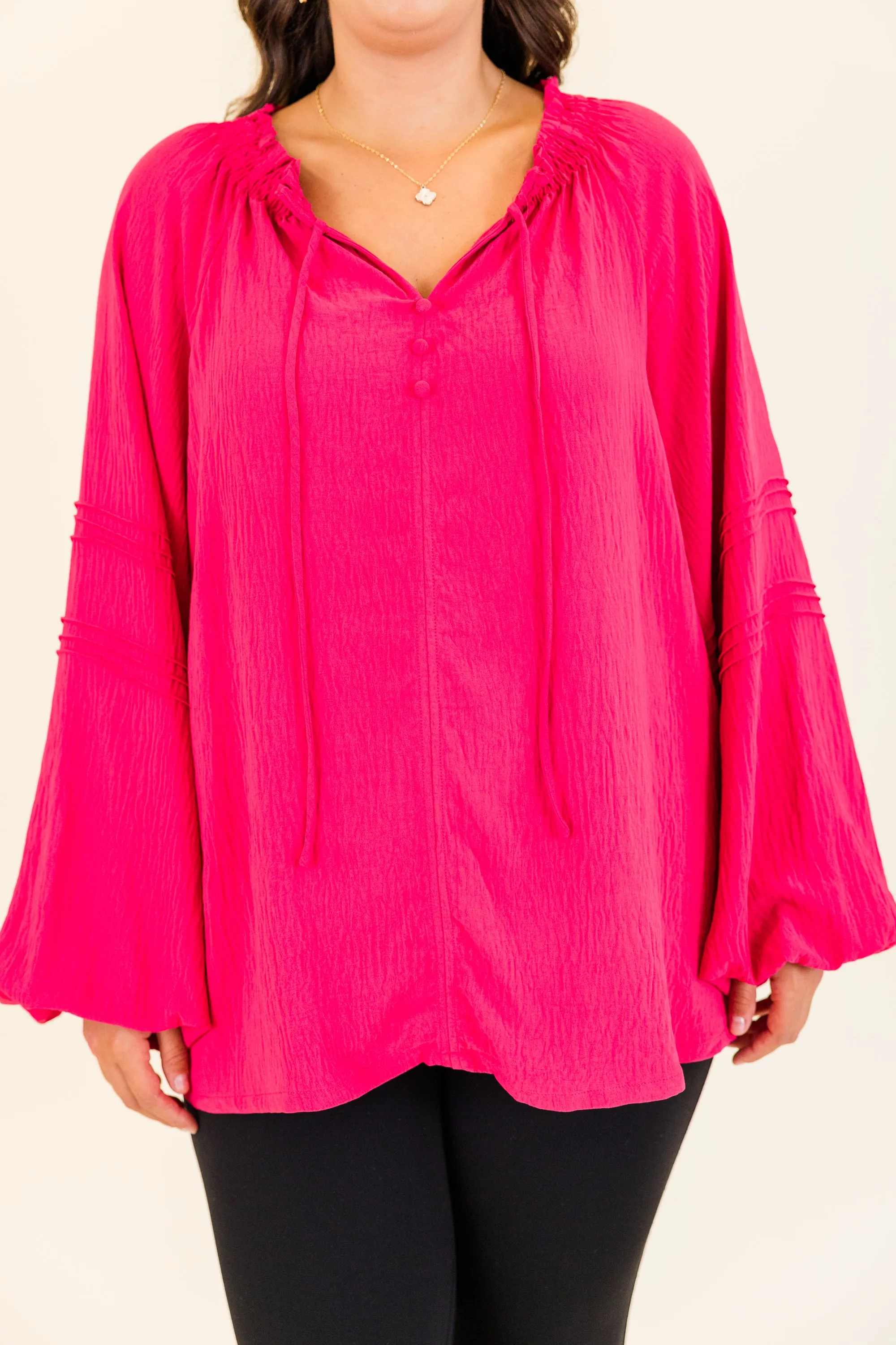 Adulting Is Hard Top, Fuchsia