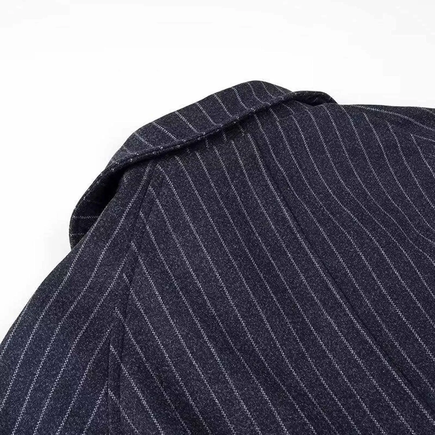 Akklian Winter Coats for Women Fashion Premium Striped Trench Coat with Scarf 2024 Casual Wool Blend Belted Jacket Outerwear