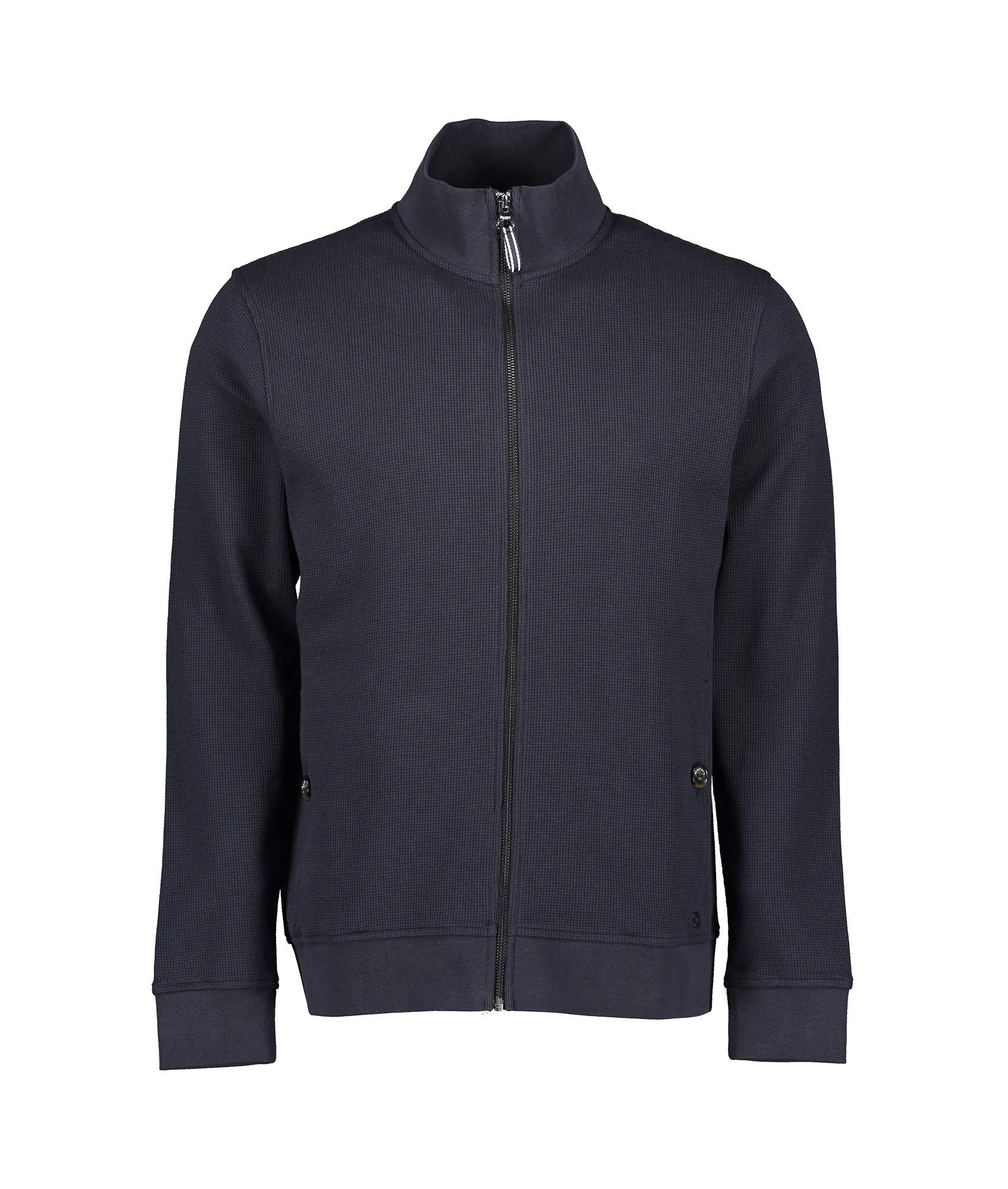 Amonwoods Waffle Zip Through Knit - Navy