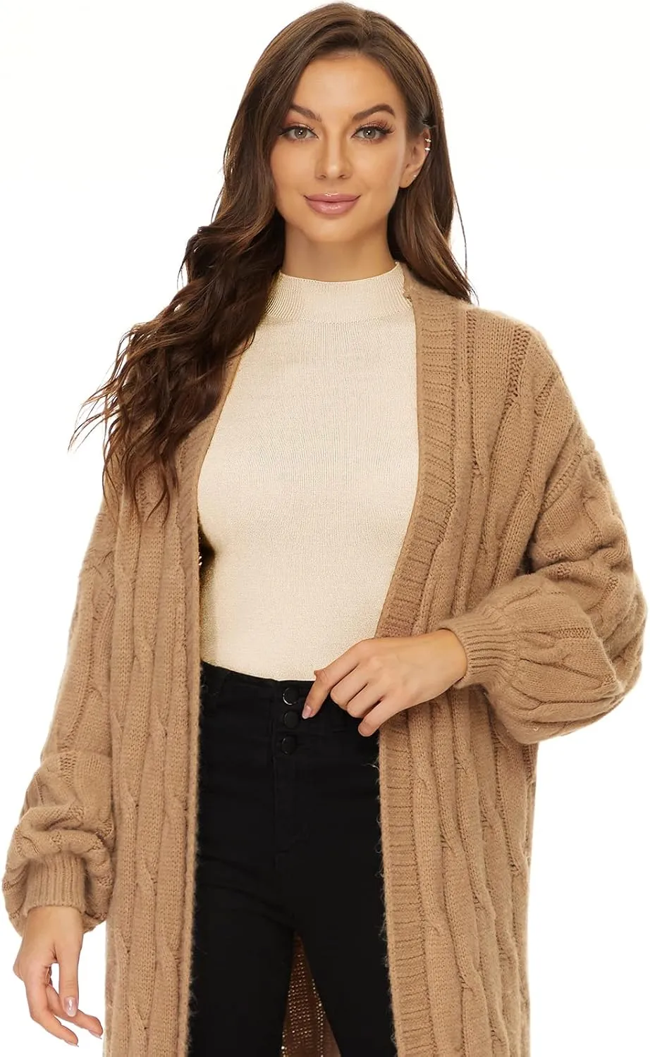 Anbenser Women’s Short Sleeve Mock Pullover Sweater Knit Jersey Top Slim Fit