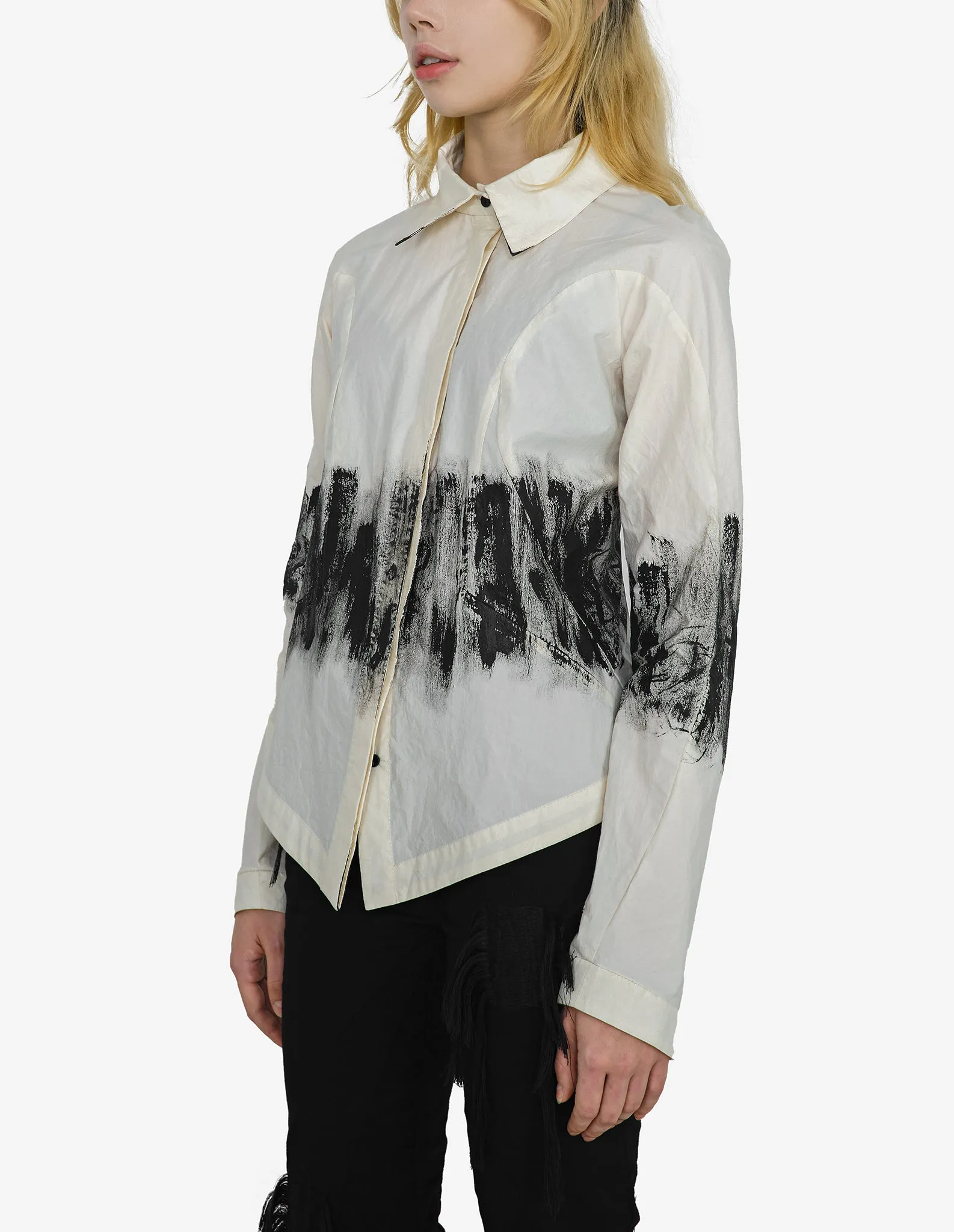 Asymmetric Hand-Painted Shirt