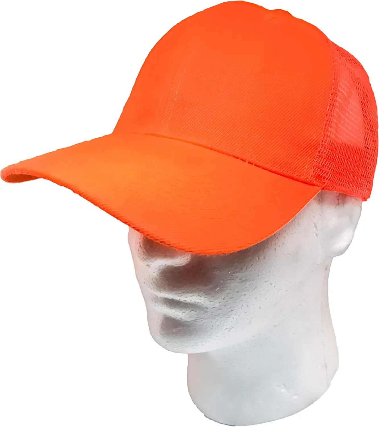 Black Duck Brand Bright Orange Hunting Safety Visual Mesh Back Adjustable Baseball Cap