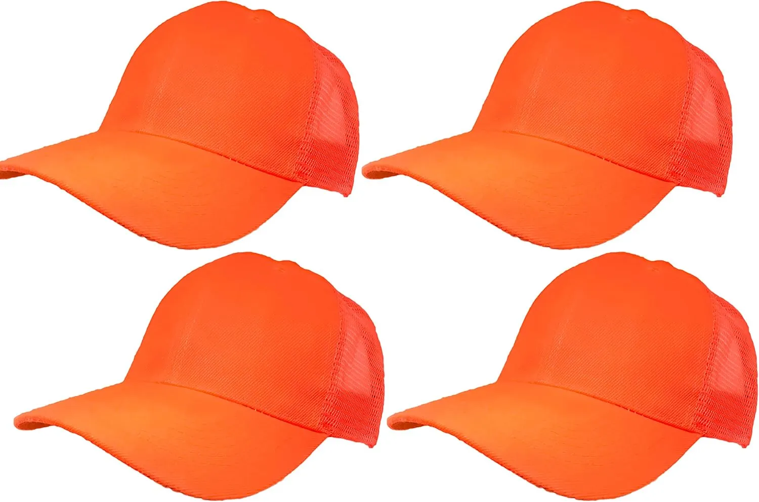 Black Duck Brand Bright Orange Hunting Safety Visual Mesh Back Adjustable Baseball Cap
