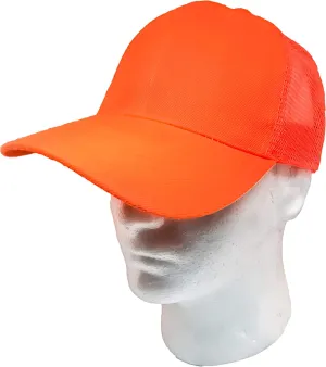 Black Duck Brand Bright Orange Hunting Safety Visual Mesh Back Adjustable Baseball Cap