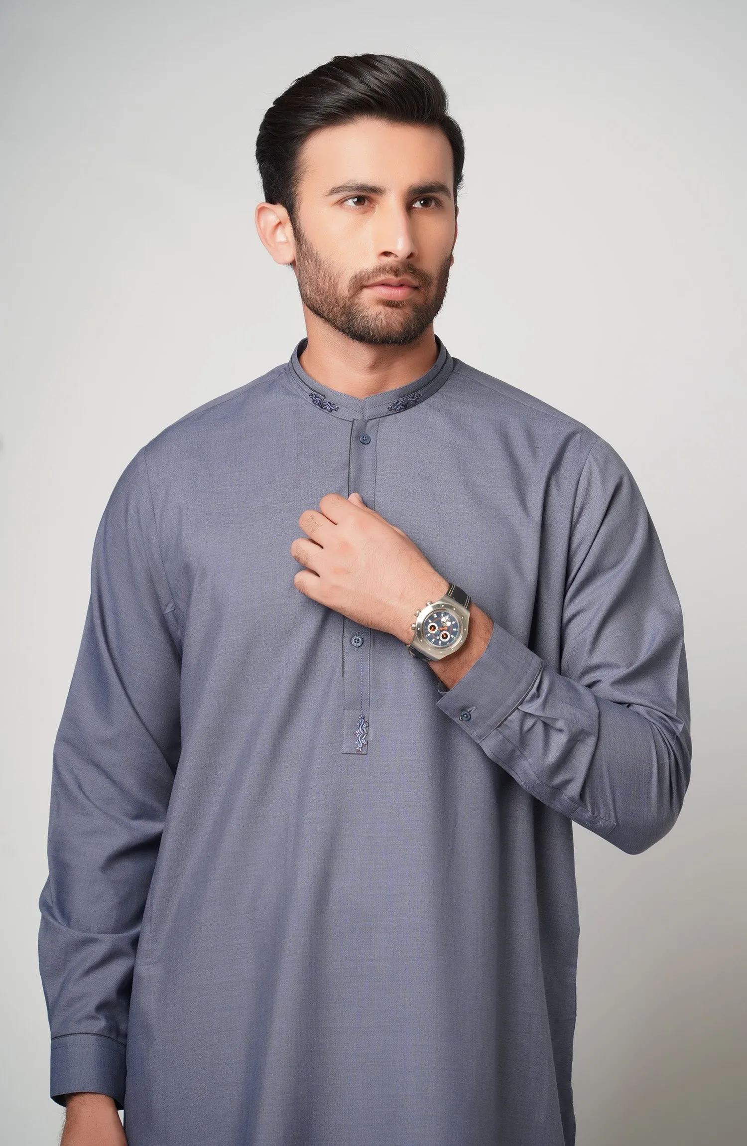 Blue Fancy Kurta Shalwar