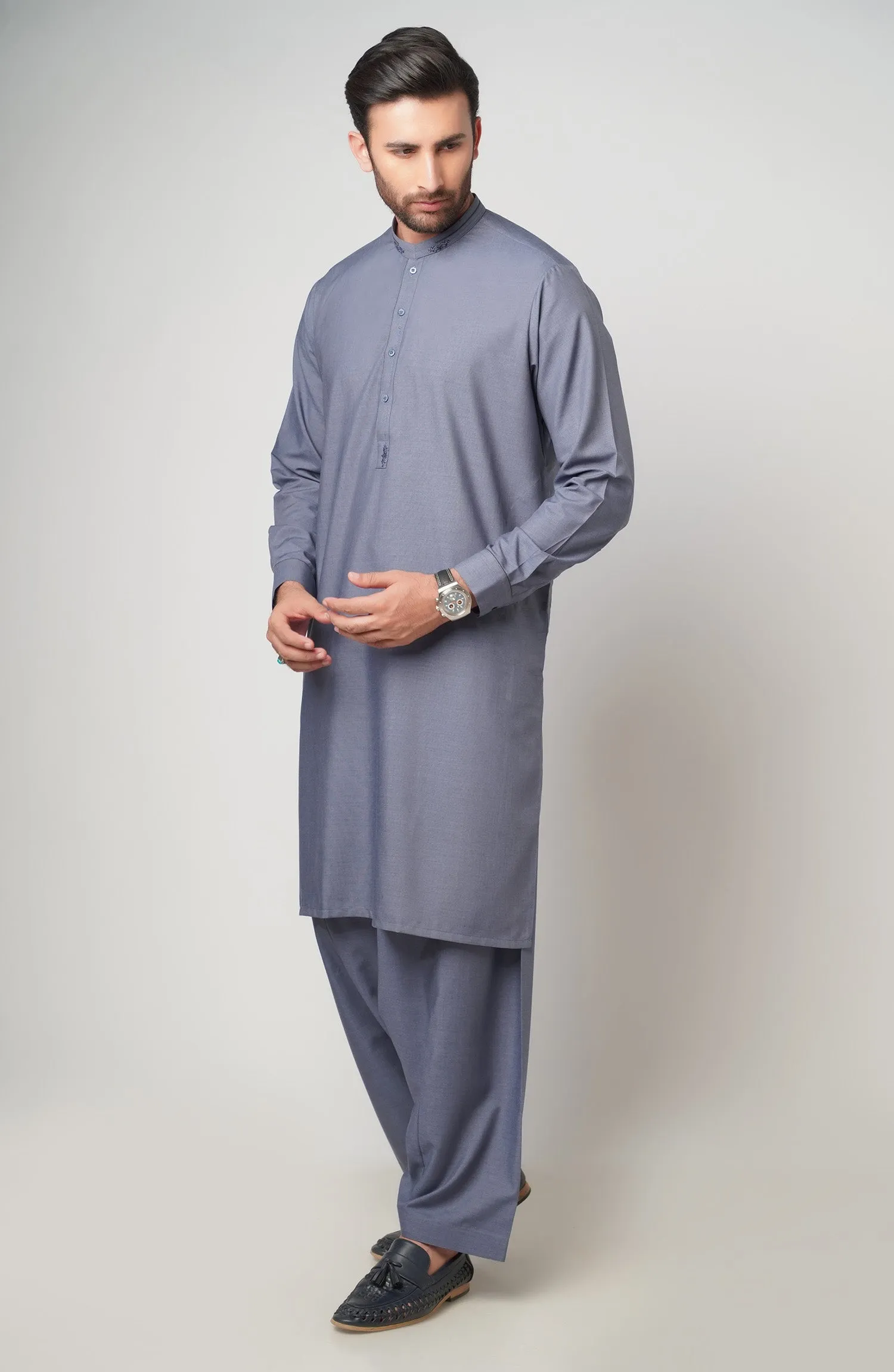 Blue Fancy Kurta Shalwar