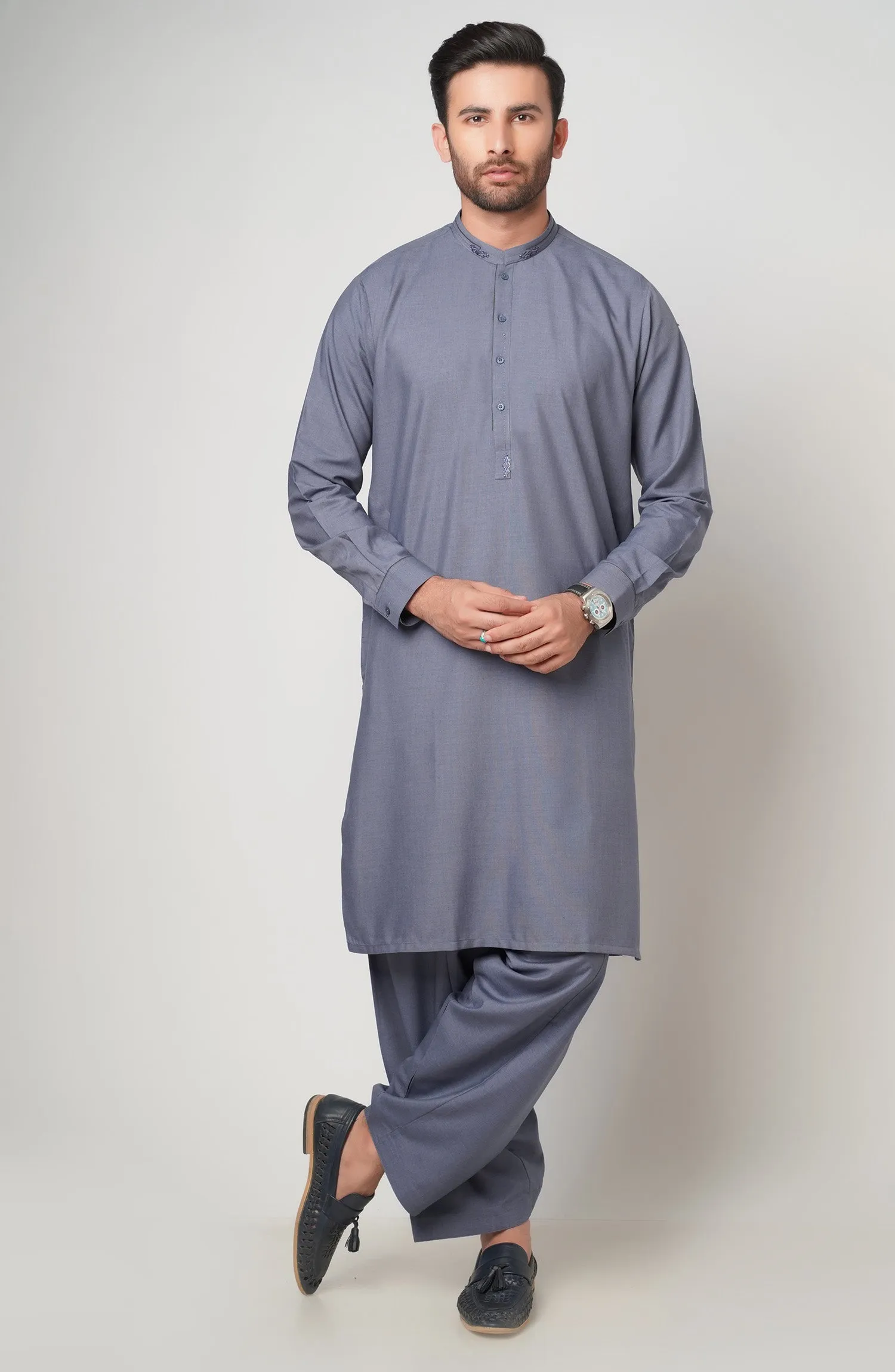 Blue Fancy Kurta Shalwar
