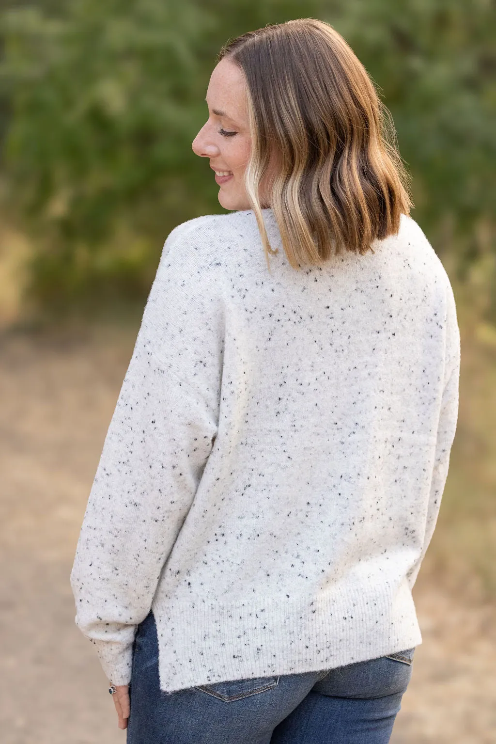 Confetti Sweater - White by Michelle Mae