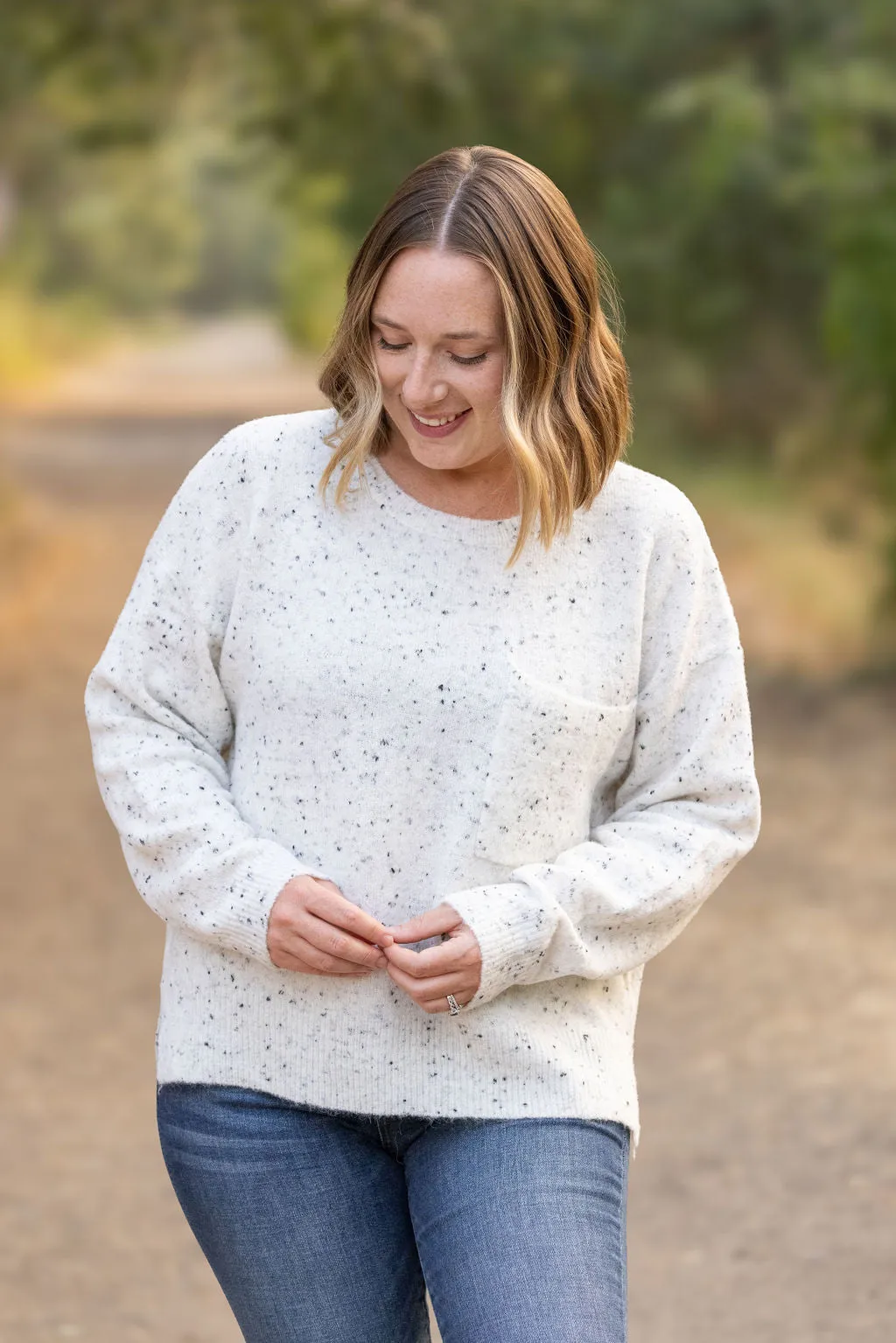 Confetti Sweater - White by Michelle Mae