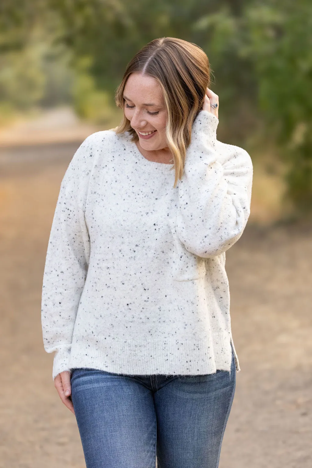 Confetti Sweater - White by Michelle Mae