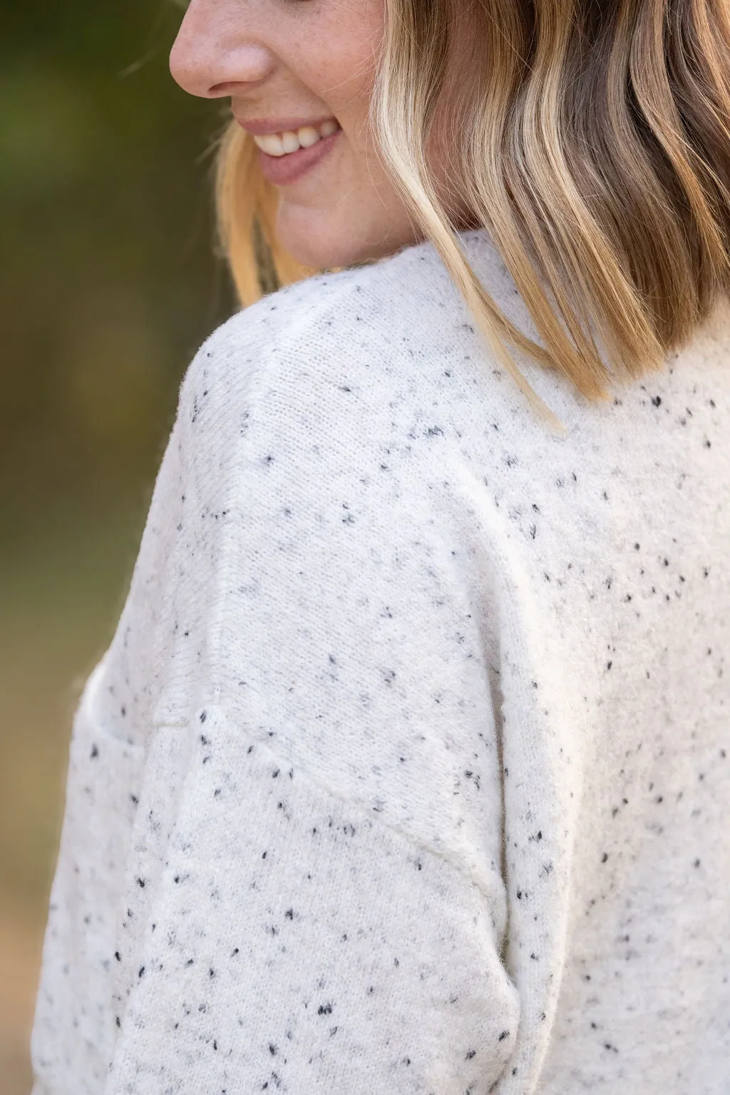 Confetti Sweater - White by Michelle Mae