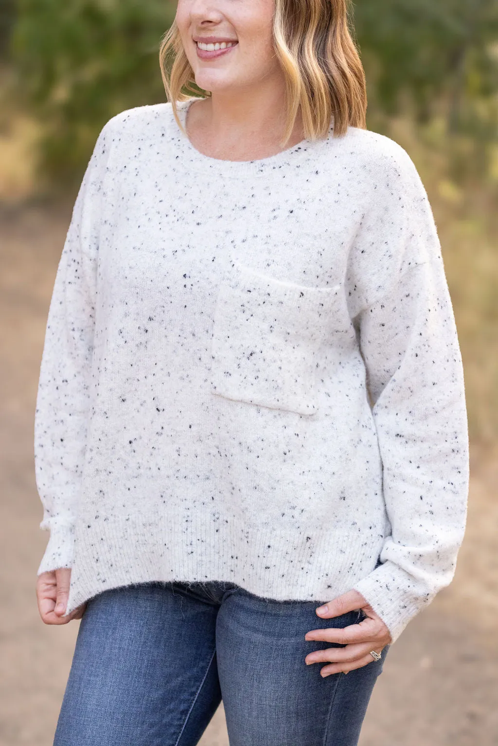 Confetti Sweater - White by Michelle Mae