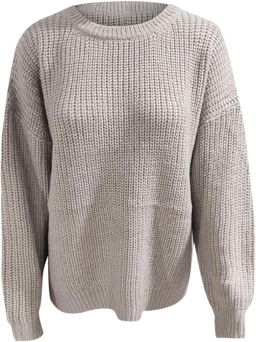 Crewneck Sweaters for Women Lightweight Striped Fall Knitted Color Block Pullover Soft Crew Neck Knit Blouse Tops