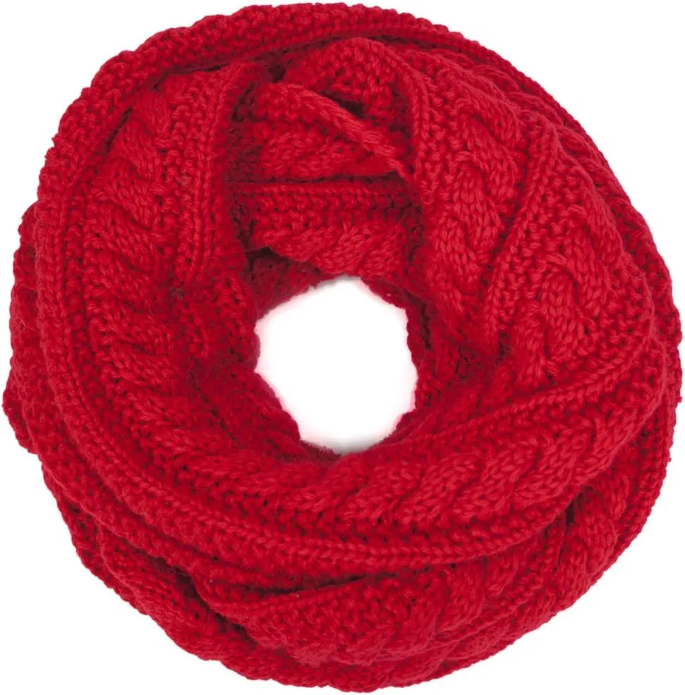 Dahlia Women's Thick Winter Cable Knit Infinity Scarf