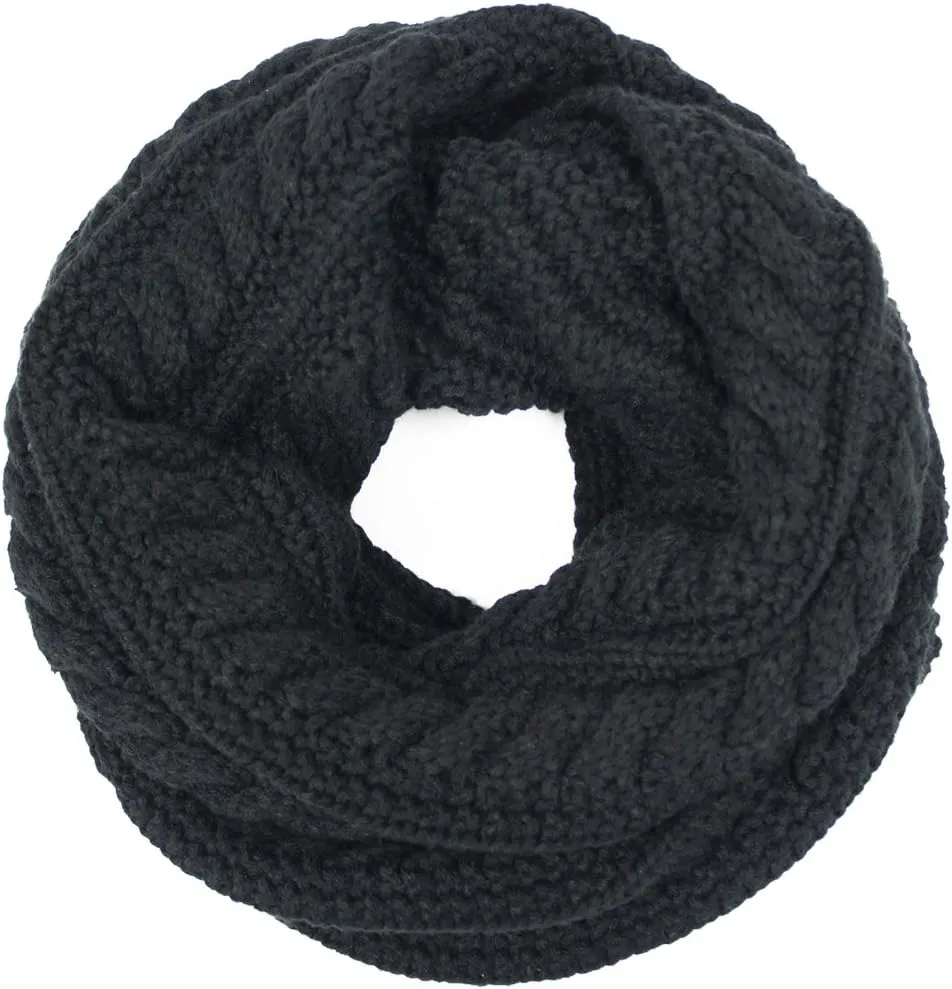 Dahlia Women's Thick Winter Cable Knit Infinity Scarf