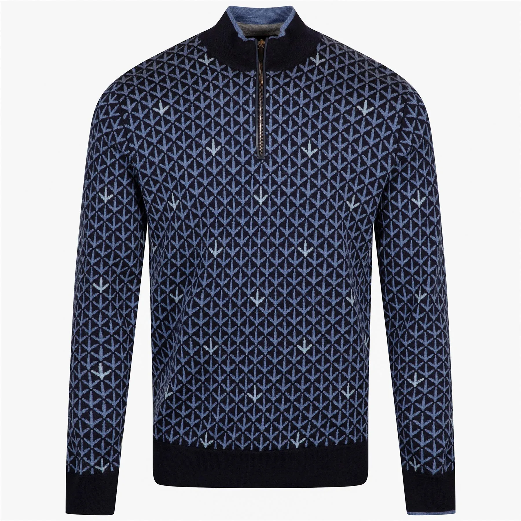 Footprints Sebonack Merino Quarter Zip Maltese Blue - SU24