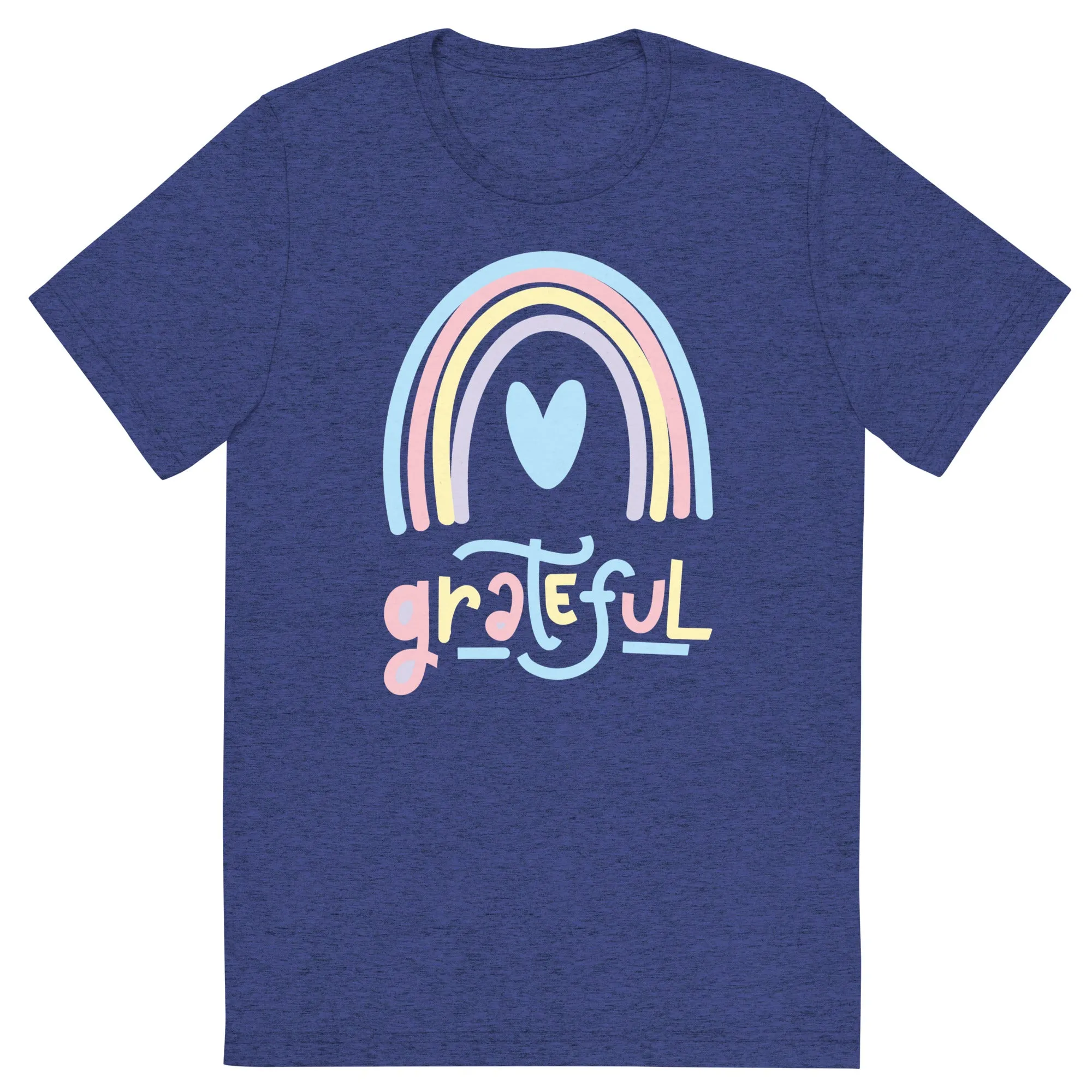 Grateful Rainbow - Short sleeve t-shirt, comfy, soft, fitted look
