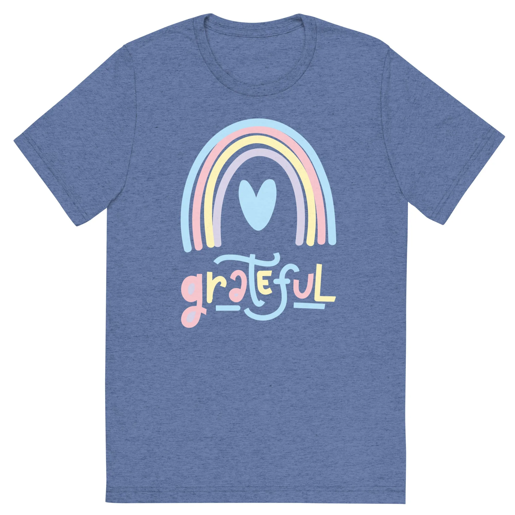 Grateful Rainbow - Short sleeve t-shirt, comfy, soft, fitted look