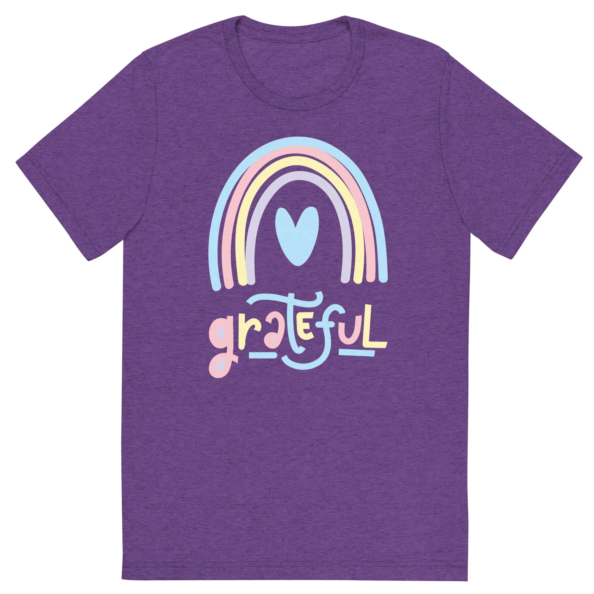 Grateful Rainbow - Short sleeve t-shirt, comfy, soft, fitted look