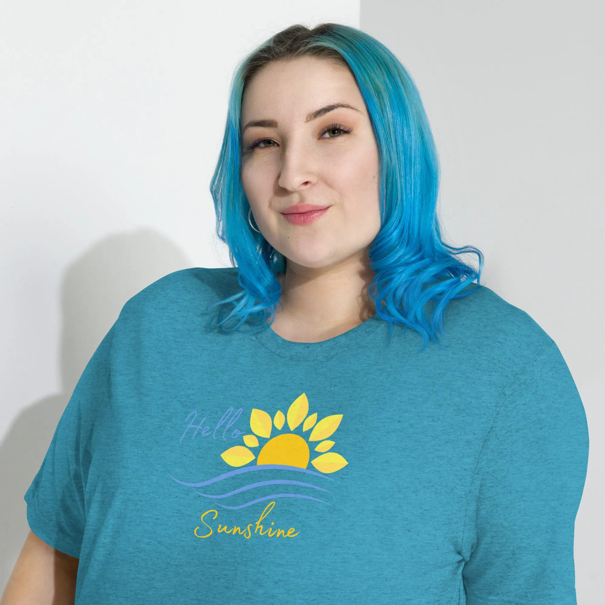 Hello Sunshine - Short sleeve t-shirt, comfy, soft, fitted look