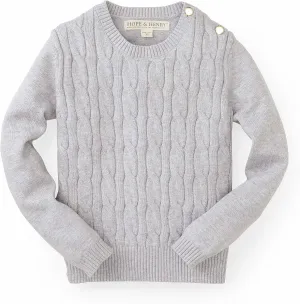 Hope & Henry Girls Cable Front Pullover Sweater