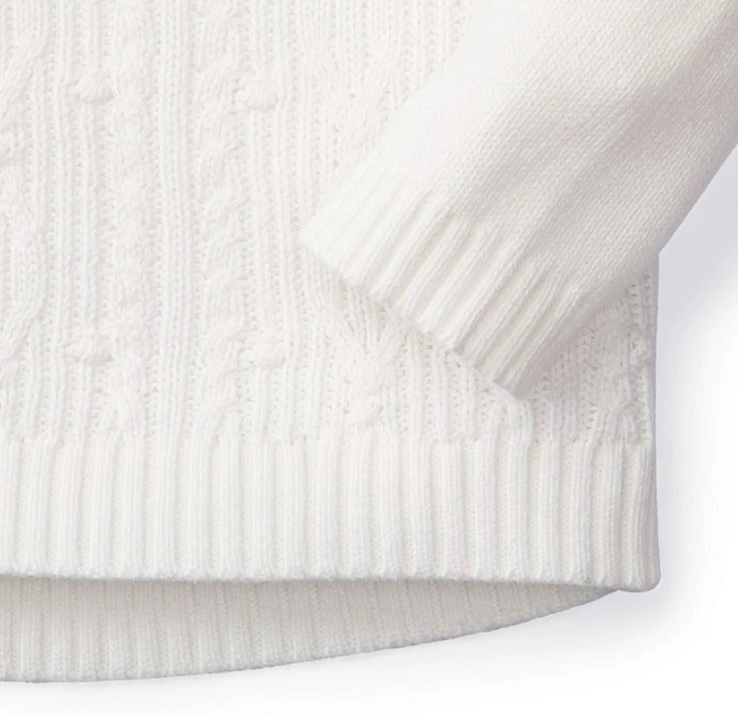 Hope & Henry Girls Cable Front Pullover Sweater