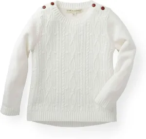 Hope & Henry Girls Cable Front Pullover Sweater