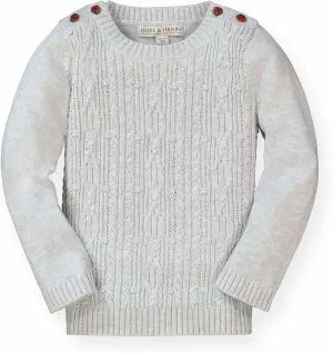 Hope & Henry Girls Cable Front Pullover Sweater