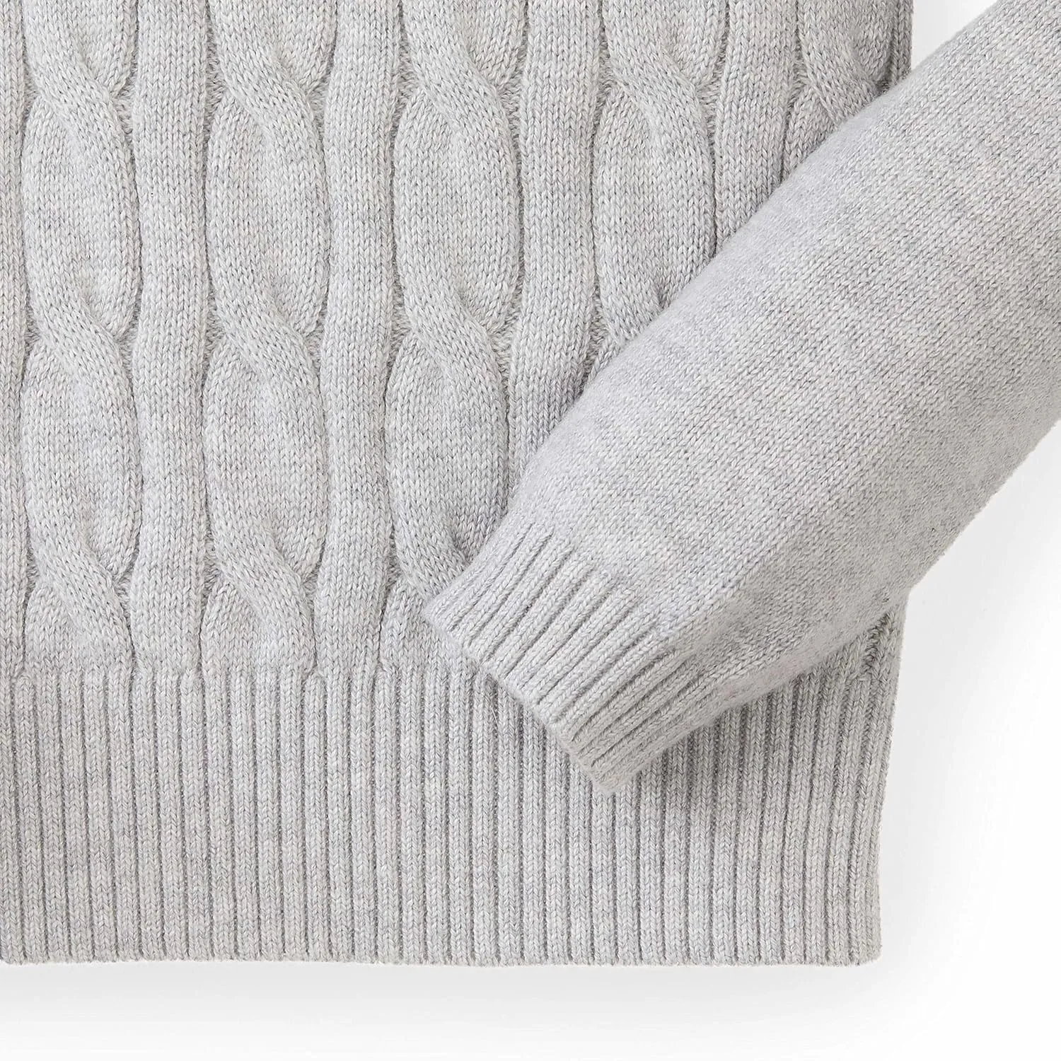 Hope & Henry Girls Cable Front Pullover Sweater