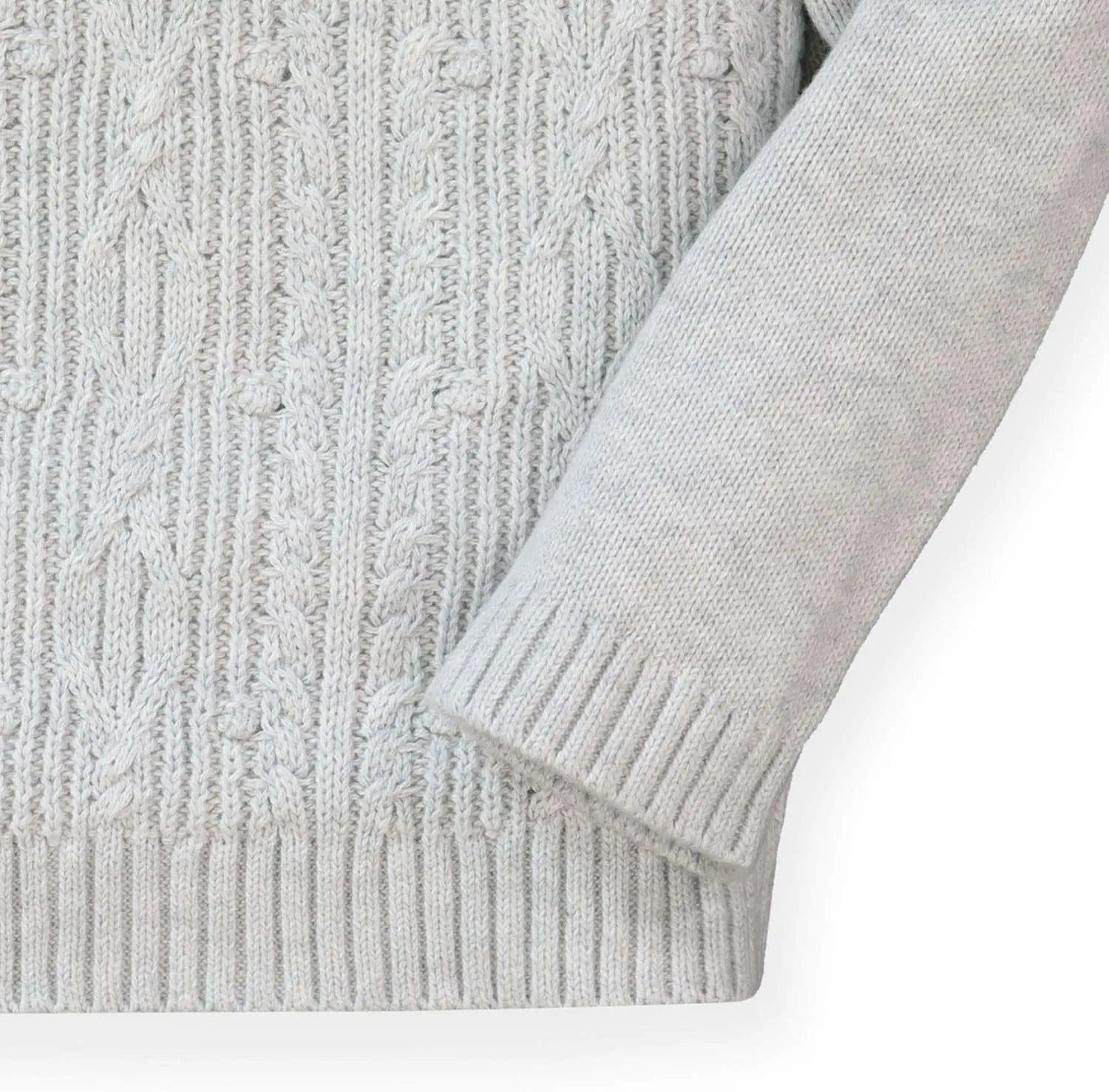 Hope & Henry Girls Cable Front Pullover Sweater