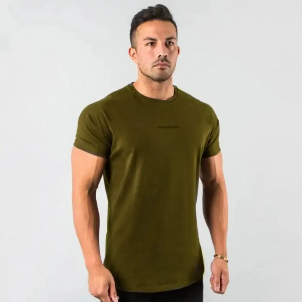 Men’s Fitted Gym T-Shirt - Premium 100% Cotton, Breathable & Moisture-Wicking