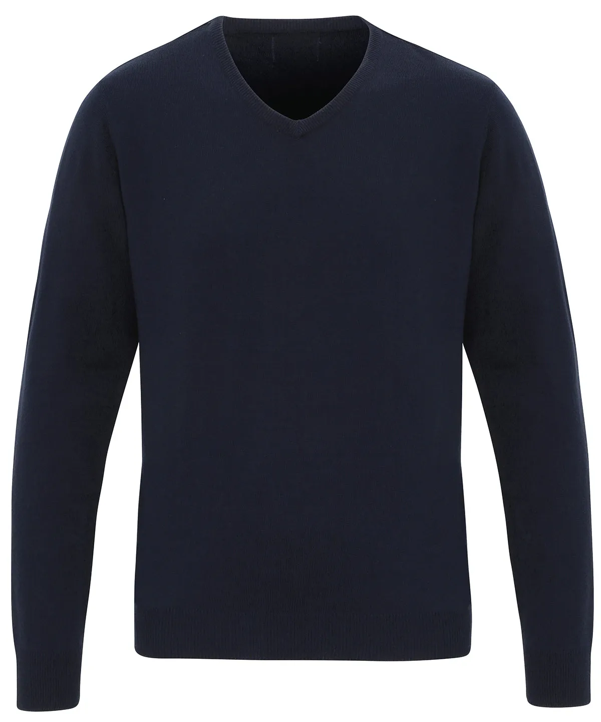 Navy - 'Essential' acrylic v-neck sweater