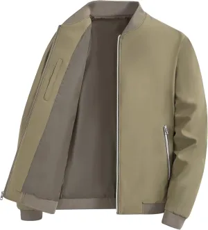 QPNGRP Men's Bright Zipper Windbreaker Softshell Lightweight Jacket