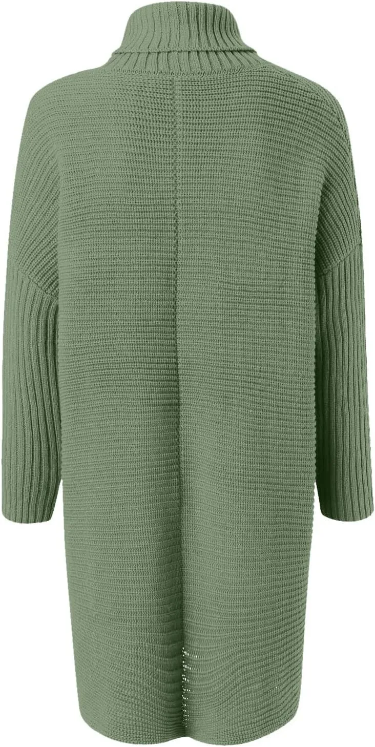 Sweaters Womens Oversized Turtleneck Batwing Long Sleeve Casual Cozy Baggy Knit Pullover Tunic Sweater 2024 Fall Outfits