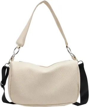 Texture Solid Polyester Shoulder Bag Large Capacity Practical Handbag for Women Tourist Commuter Sling Bags 2025