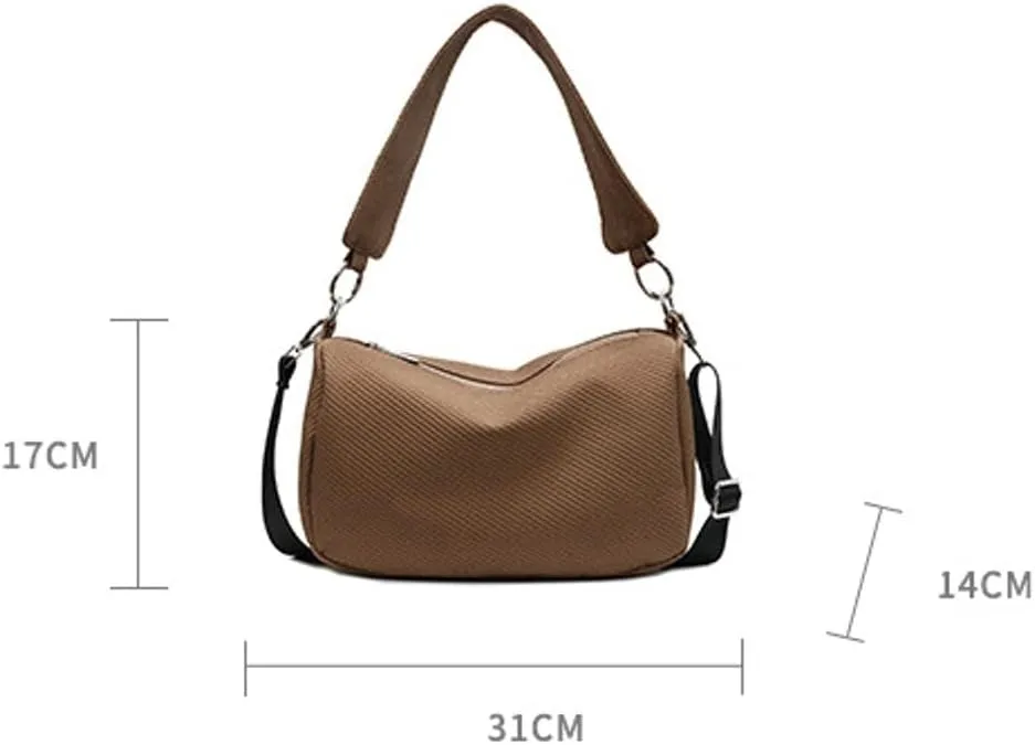 Texture Solid Polyester Shoulder Bag Large Capacity Practical Handbag for Women Tourist Commuter Sling Bags 2025