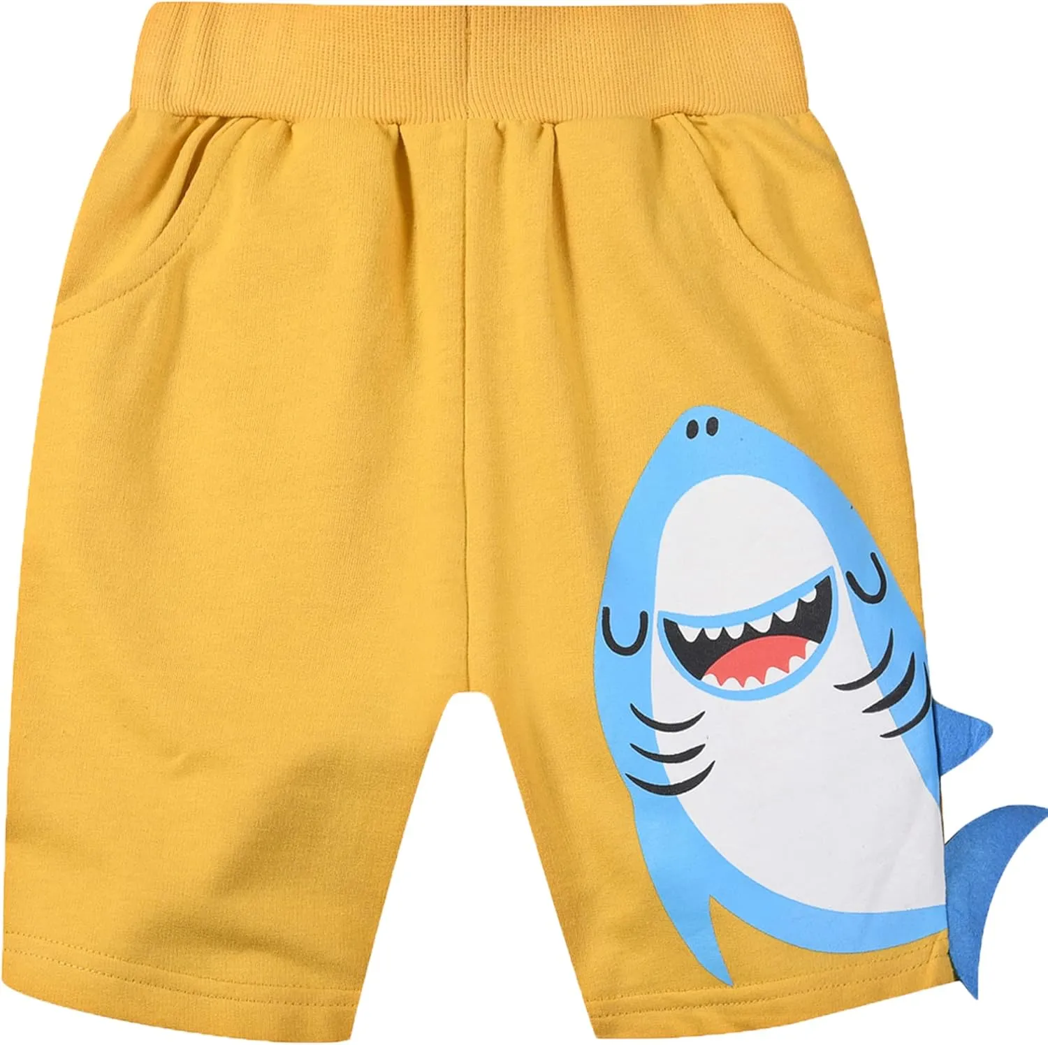 TLAENSON Toddler Boys Summer Cotton Shorts with Pocket, Baby Pull-On Casual Active Jogger Shorts 2-Pack /3-Pack