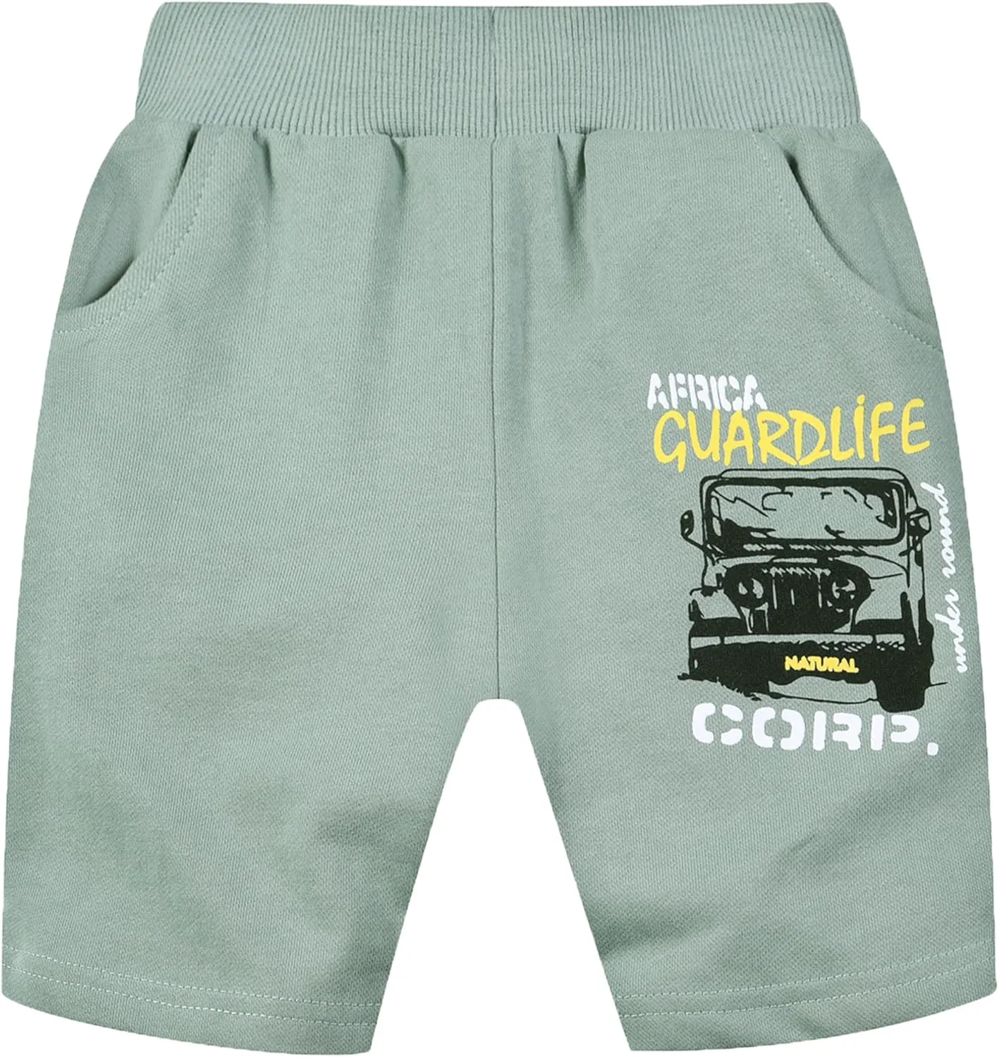 TLAENSON Toddler Boys Summer Cotton Shorts with Pocket, Baby Pull-On Casual Active Jogger Shorts 2-Pack /3-Pack