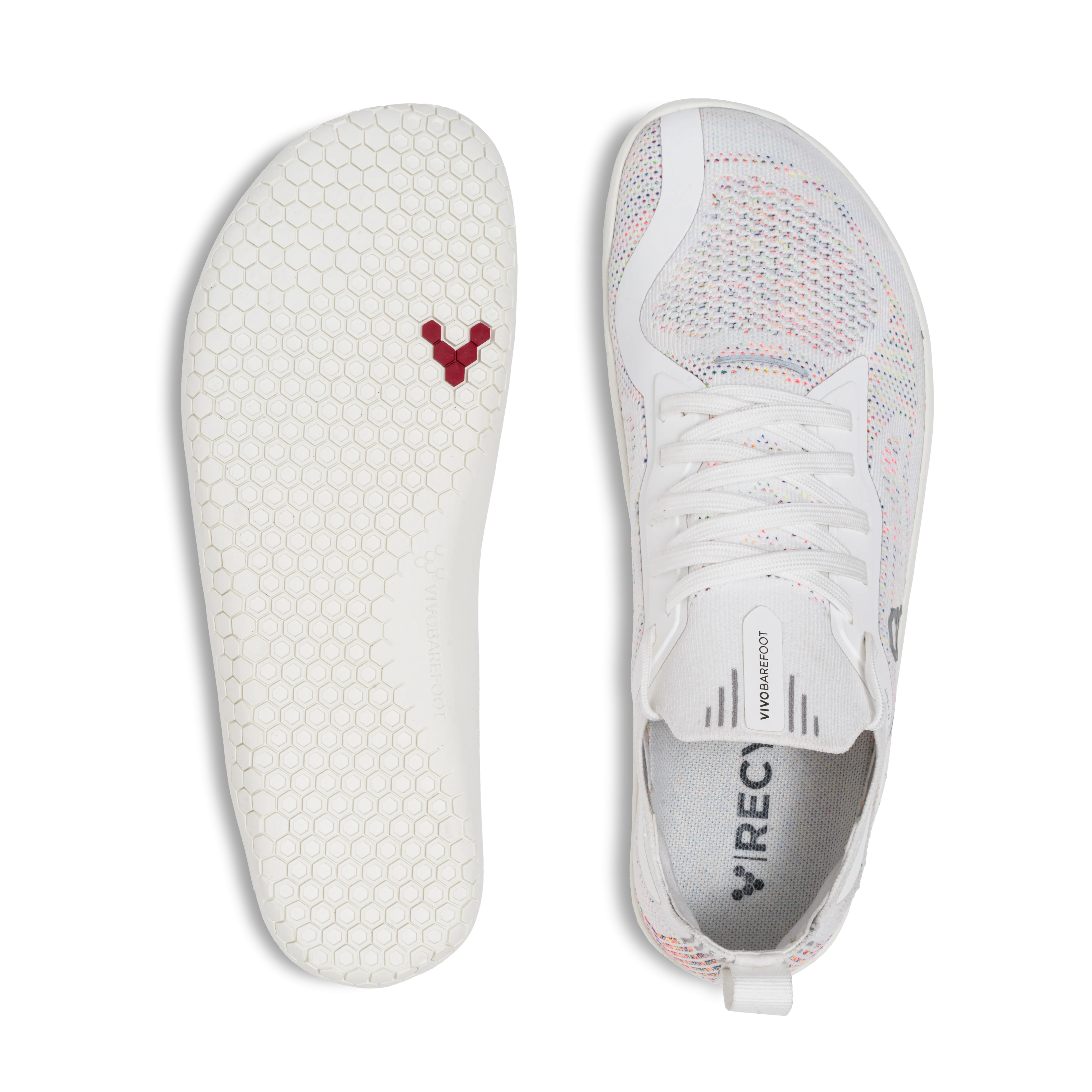 Vivobarefoot Primus Lite Knit Womens – Bright White/Iridescent