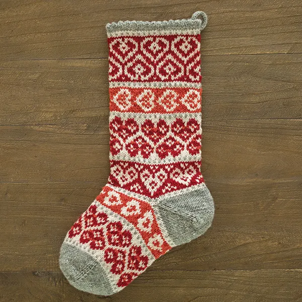 Winter Hearts Stocking Pattern