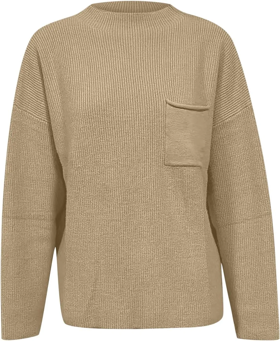 Womens Sweaters Trendy Hollow Out Long Sleeve Pullover Tops Casual Loose Crewneck Knit Solid Jumper Tops Plus Size