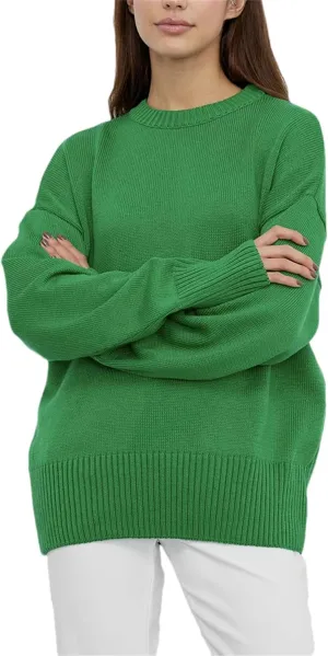 Women's Turtleneck Knitted Sweaters Oversize Winter Soft Thick Crewneck Pullover Knit Top